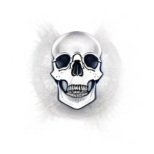 A Skull Wearing A Helmet With Intricate Biomechanical Patterns