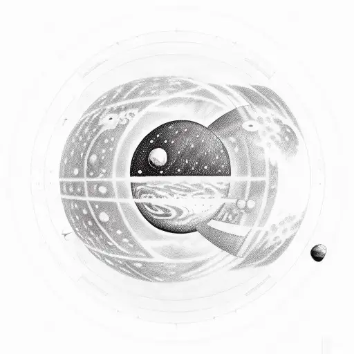 An Astronaut Exploring Solar System In Space