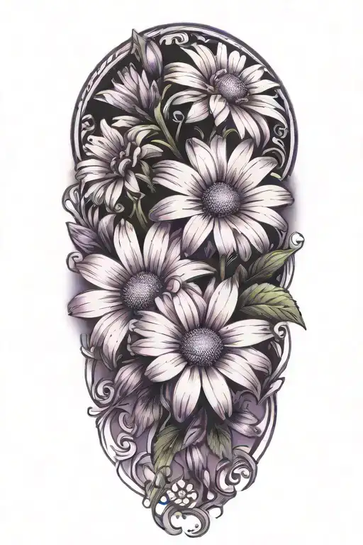 Vibrant Purple Daisy Flowers