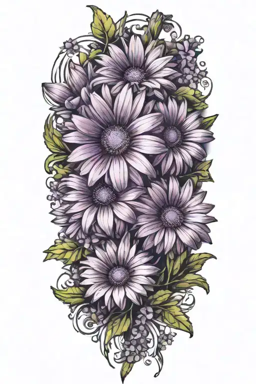 Vibrant Purple Daisy Flowers