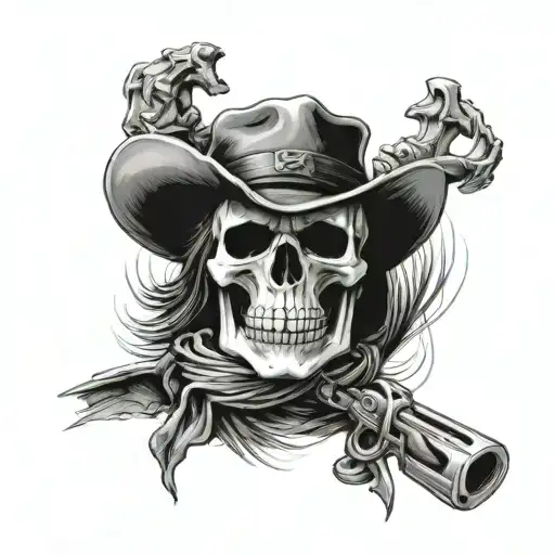 Outlaw Skull Cowboy