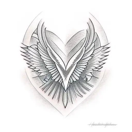 Heart Arrow And Falcon