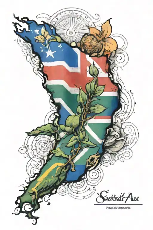 South Africa And New Zealand Flag