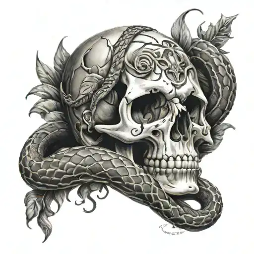 Skull And Snake Wrapping