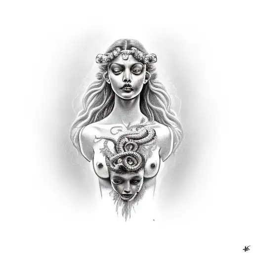 Half Medusa Half Aphrodite