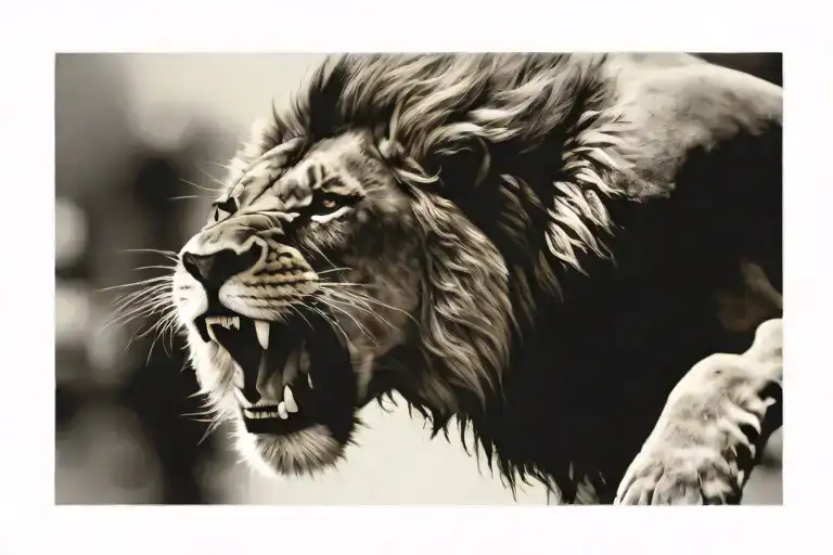 Lion Roaring