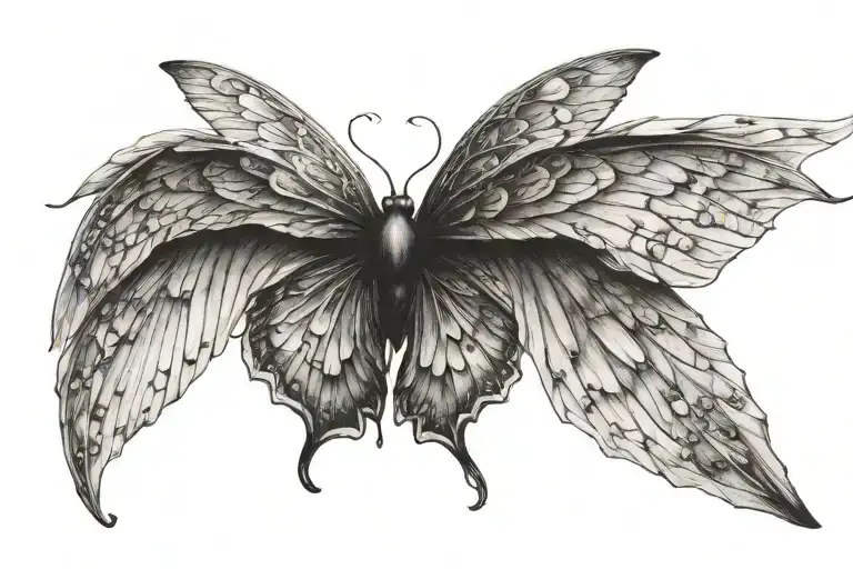 3D Fairy Wings On The Back