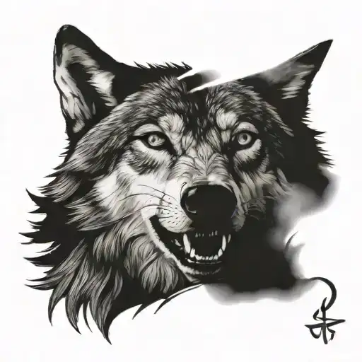 Wolf With Eye Scar