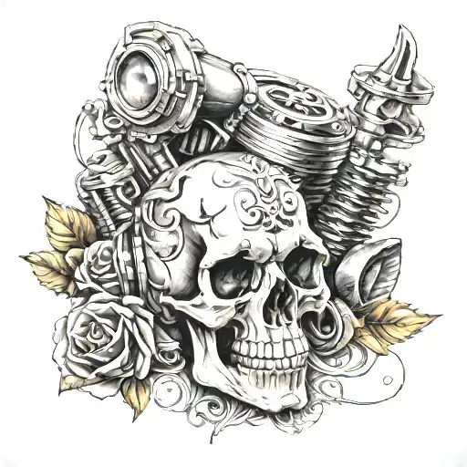 Motor Piston And Skull