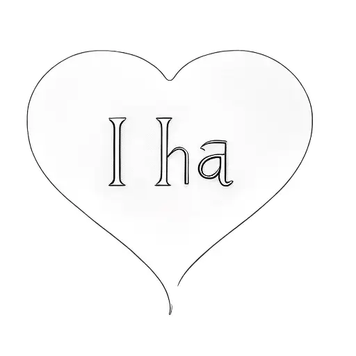 A Pink Heart With The Word Isha