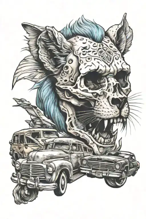 Skull Lions Cars Planes