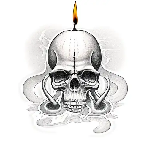 Grim Reaper Watching Candle Burn