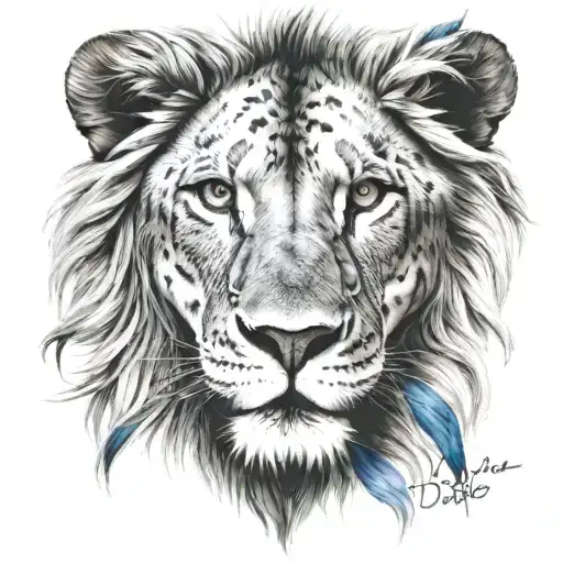Lion Blue Eye