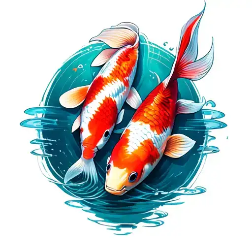 Two Koi Fish Pink Floyd Wish You Were Here