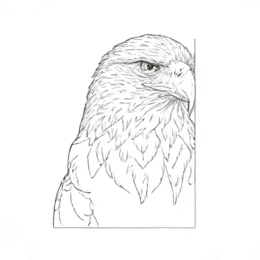 Face Of An Eagle Seen From The Front