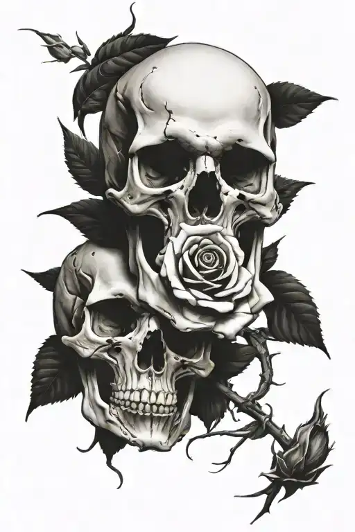 Skull And Rose