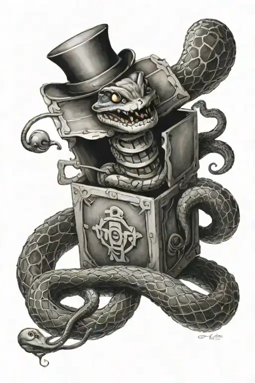 Jack In The Box With Snake Coiled