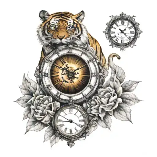 Tiger Eye Clock