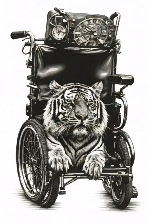 Tiger Using Wheelchair
