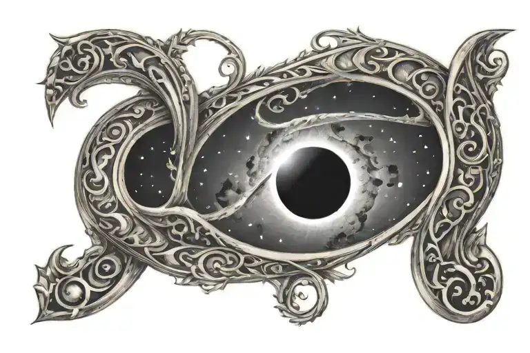 Infinity Symbol With A Crescent Moon Inside