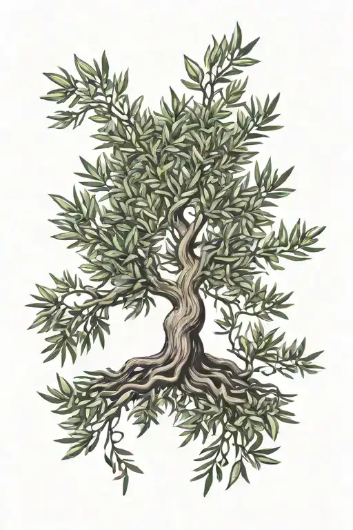 An Olive Tree With A Hidden Therapy Symbol For A Logo Of A Business