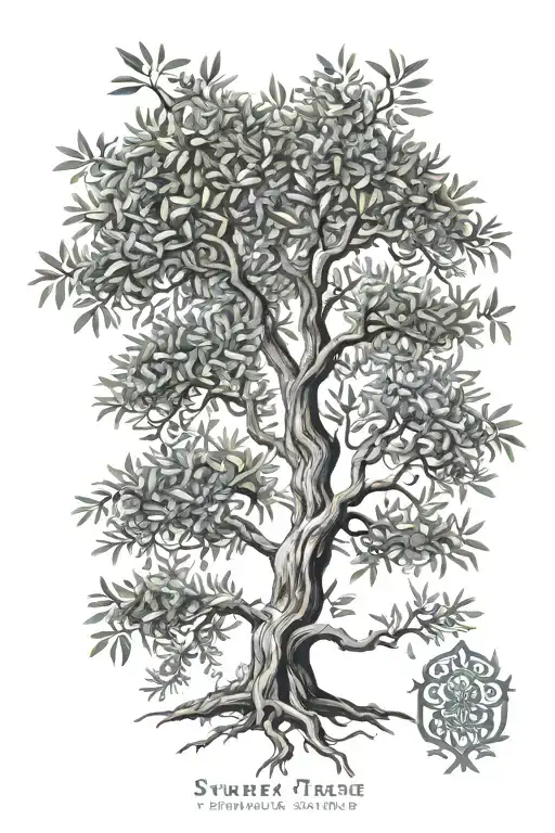 An Olive Tree With A Hidden Therapy Symbol