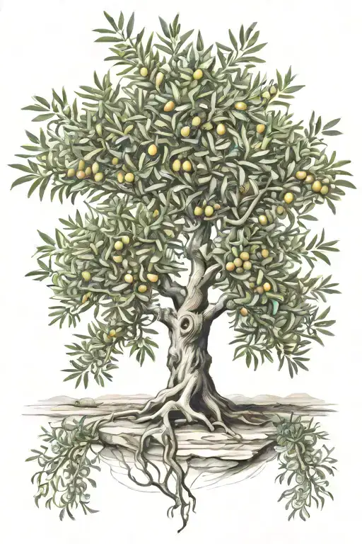 An Olive Tree With A Hidden Therapy Symbol