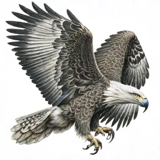 Harphy Eagle Flying Realistic Portrait