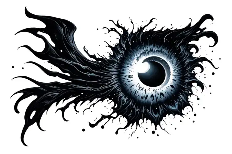 Black Hole Realistic Tattoo Design