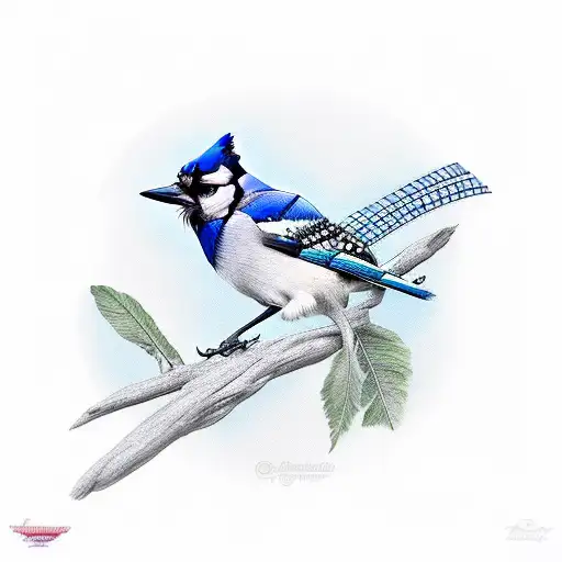 Psychedelic Blue Jay