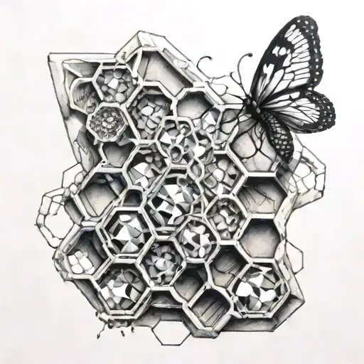 Diamond With Honeycomb Inside
