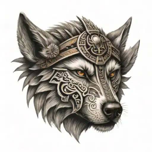 Aztec Wolf Themed Warrior