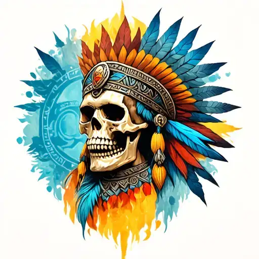 Skull Azteck Warrior