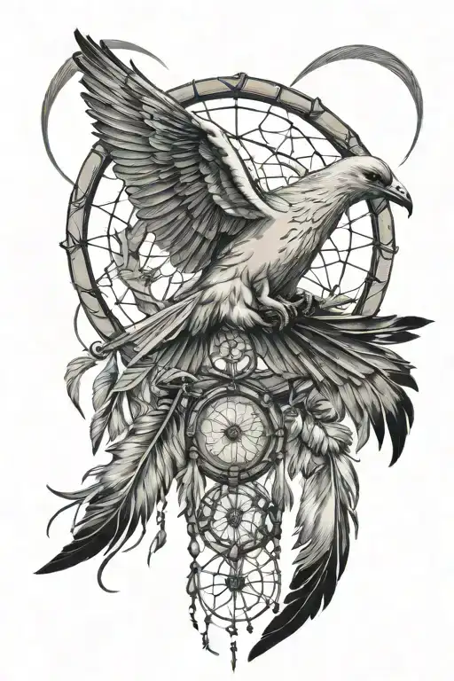 Dream Catcher With A Dove Perched