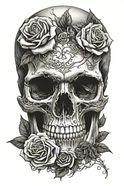 Skull And Roses