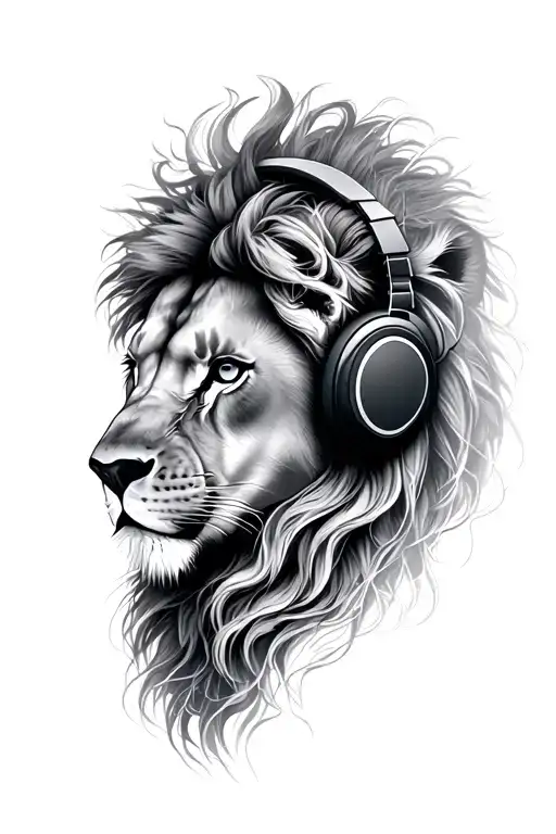 Virgo And Lion Wearing Headphones