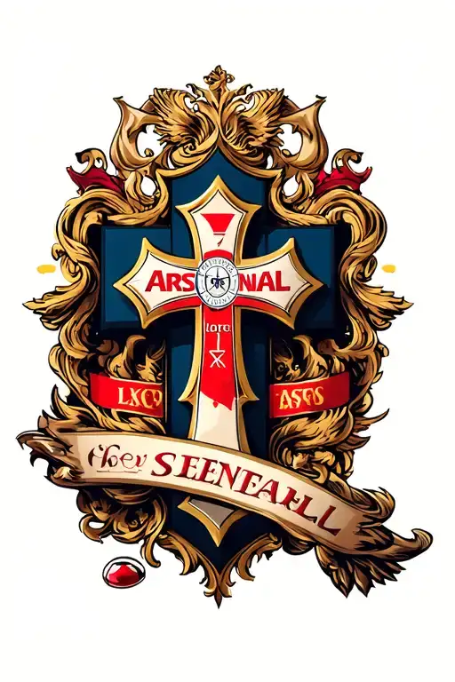 Cross Tattoo Arsenal Football Club God