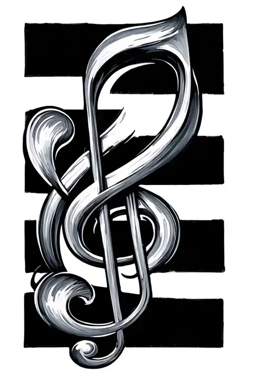 Music Note Intertwined