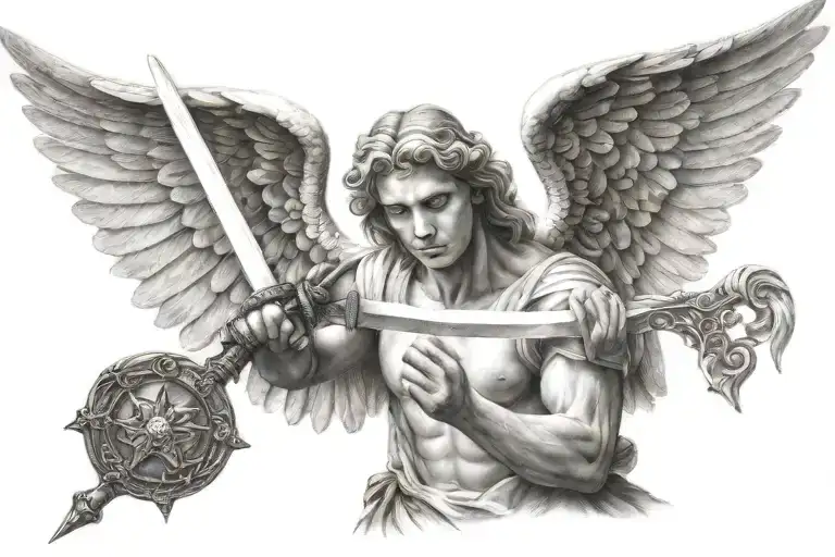 Angel Holding A Sword