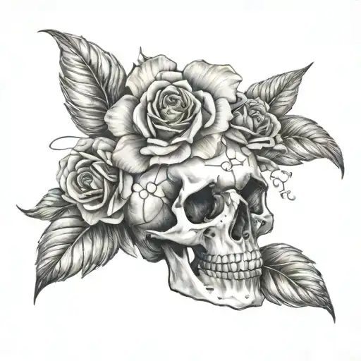 Flower With Skull