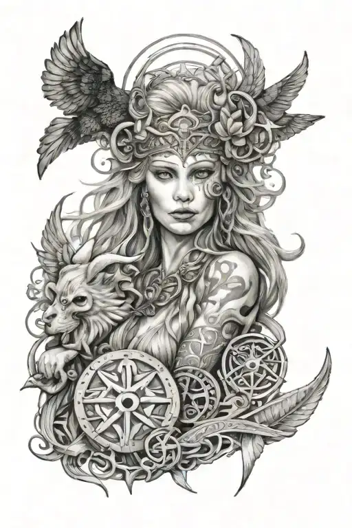 Freya Norse Goddes Conjuring Eternal Love Ruin Symbol