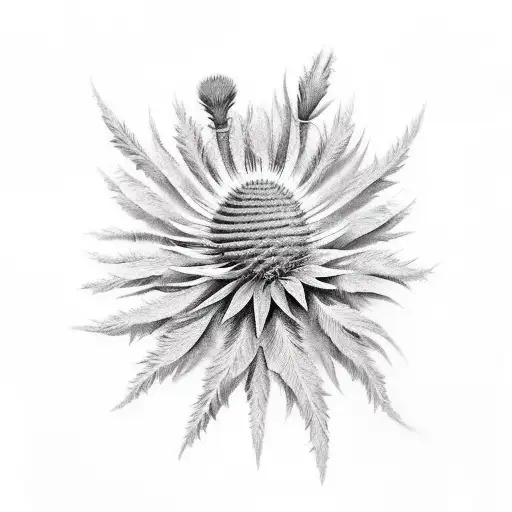 Thistle And Indian Paintbrush