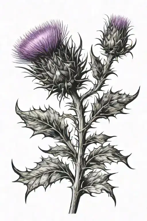 Thistle With Perspective Symbol
