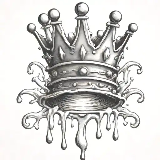 Dripping Graffiti Crown Adorned