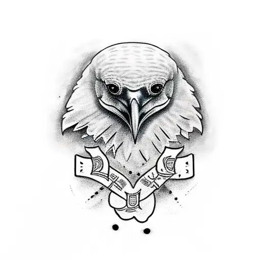 Raven With Scandinavian Runes