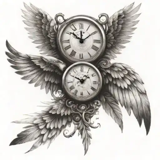 Clock And Wings