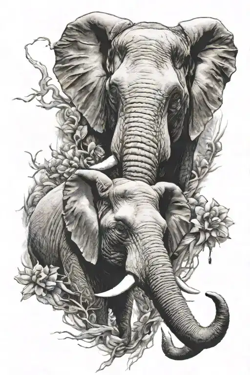 Horse And Elephant Head