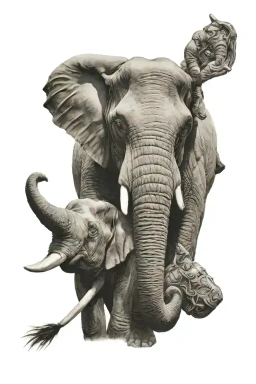 Horse And Elephant Head