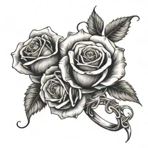 Roses That Wrap Around A Wedding Ring