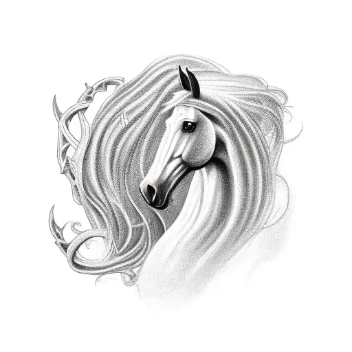 Horse With A Horseshoe